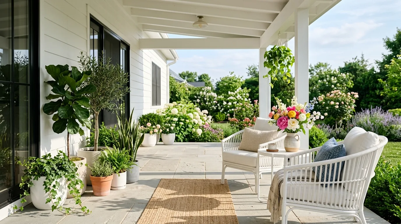 Minimalist White Porch Furniture